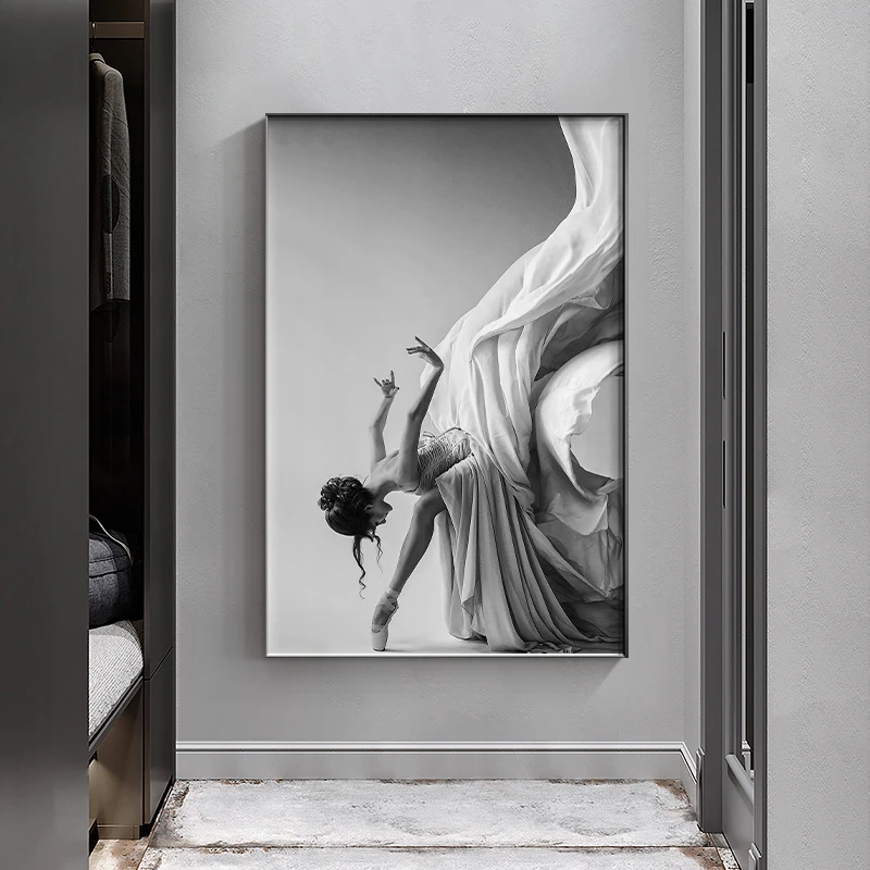 Ballet canvases for modern dance children and figurative art paintings black white walls living room bedroom | Дом и сад