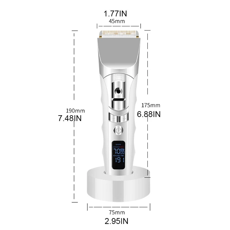 

Beard Trimmer for Men, Cordless Electric Hair Clippers with USB Charging for Adults and Kids