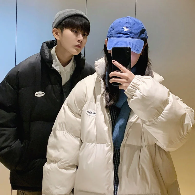 

Privathinker Korean Style Stand Collar Male Parkas Thicken Warm Loose Couple Clothing Fashion Designer Brand Mens Winter Coats