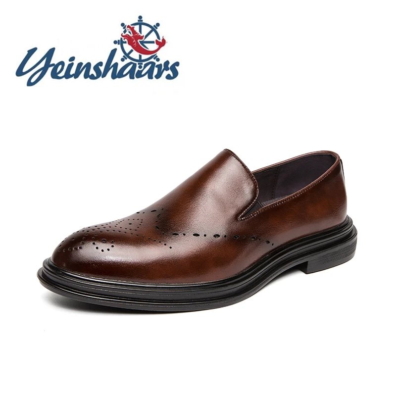 Мужские классические туфли лоферы брендовые деловые мужские строгие для свадьбы