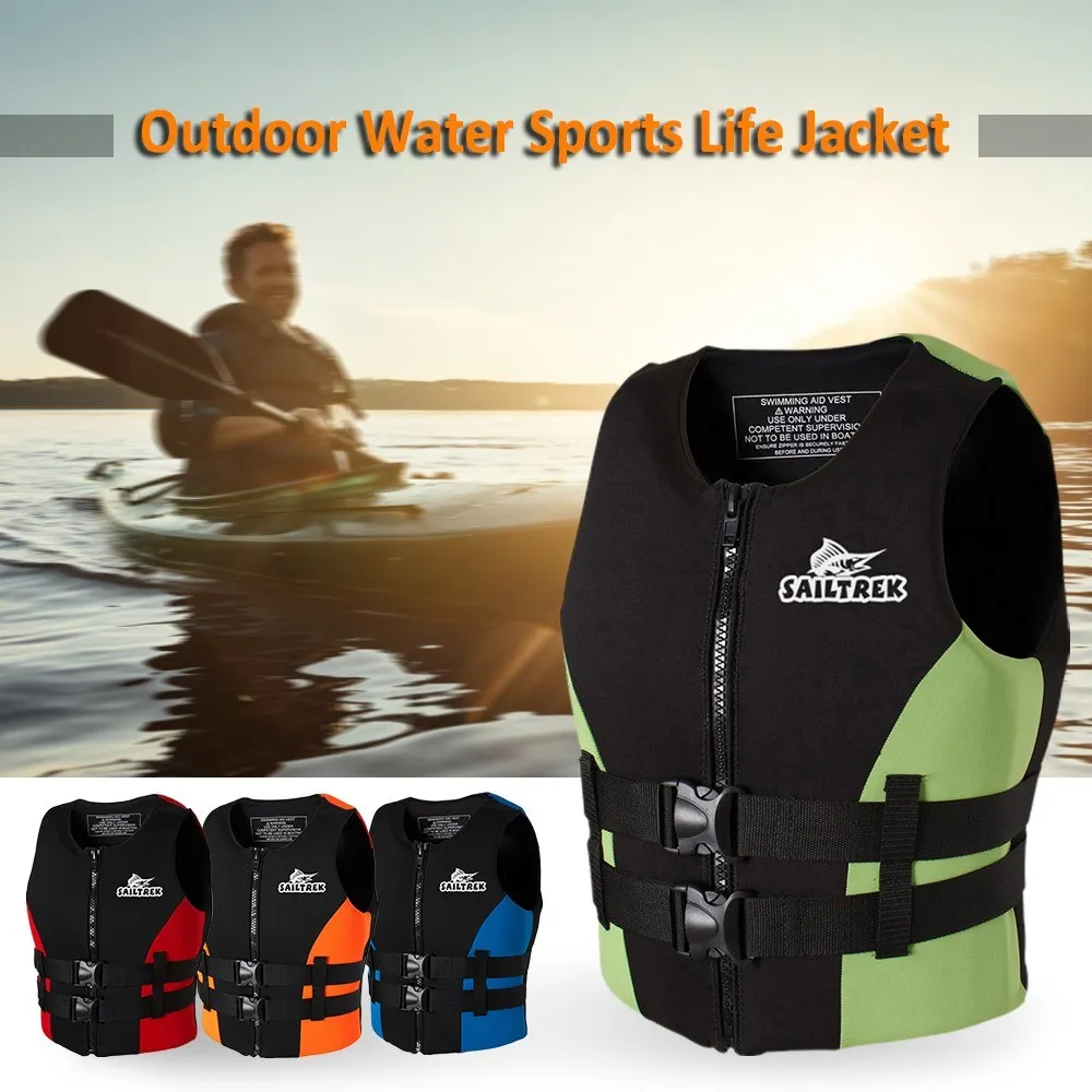 

Neoprene Fishing Life Jacket Watersports Kayaking Boating Drifting Safety Life Vest