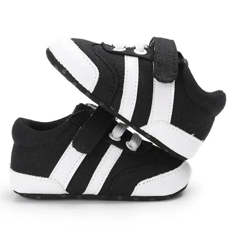 Обувь для маленьких мальчиков Классические парусиновые Черно Белые