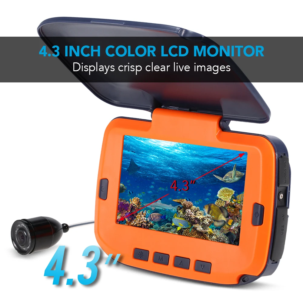Рыболокатор Fishfinder 4 3 дюймов камера для подводной подледной рыбалки 30 м кабель с