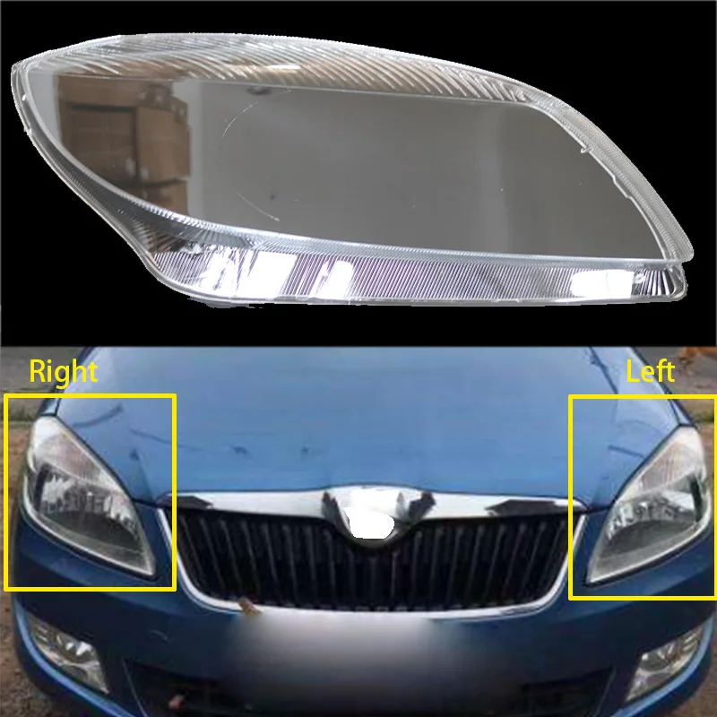 Передние фары для Skoda fabia 2012 2014 прозрачные затемненные лампы маски покрытие фар