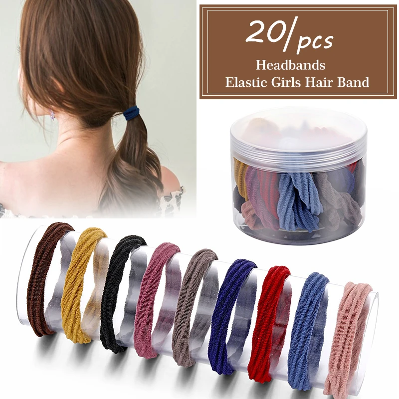 FAMSHIN 20 шт. яркая эластичная повязка для волос женщин и девушек Новинка 2019