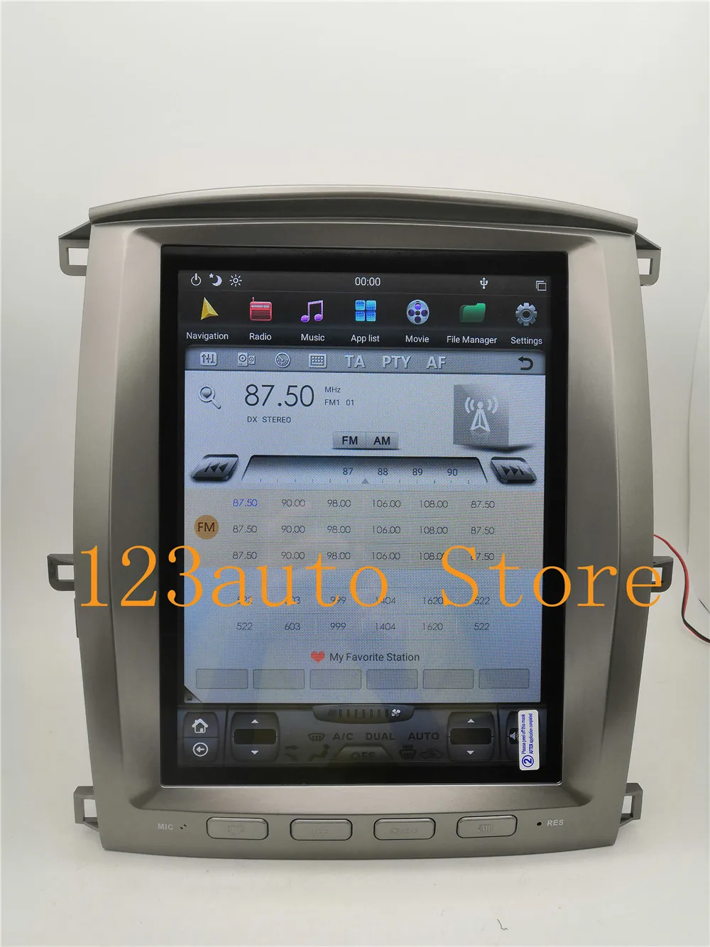 12,1 ''PX6 CARPLAY Tesla стиль Android 8,1 автомобильный DVD gps навигационный плеер для TOYOTA LAND CRUISER LC100 lexus LX470 2002-2007