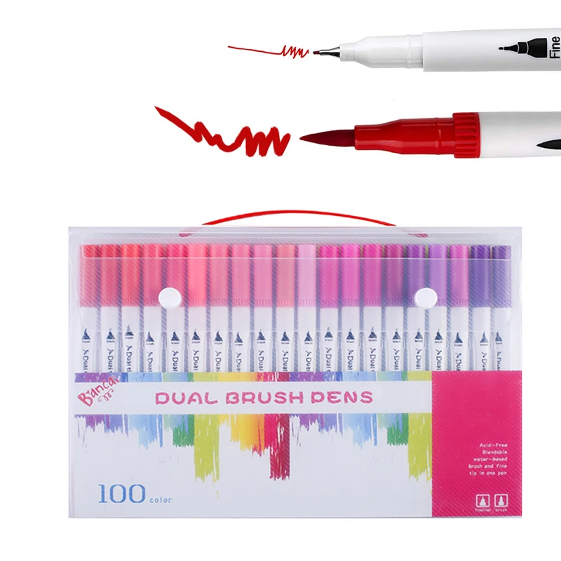 Акварельный набор кистей и ручек двойной кончик ручки для рисования маркер