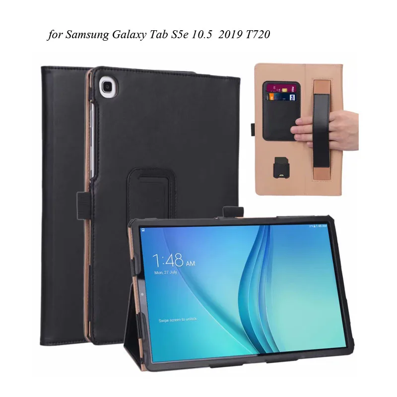 Роскошный чехол-книжка из искусственной кожи чехол для Samsung Galaxy Tab A 10,1 S5e 10,5 SM-T510 T720 T515 ремешком флип-кейс 20 шт./лот