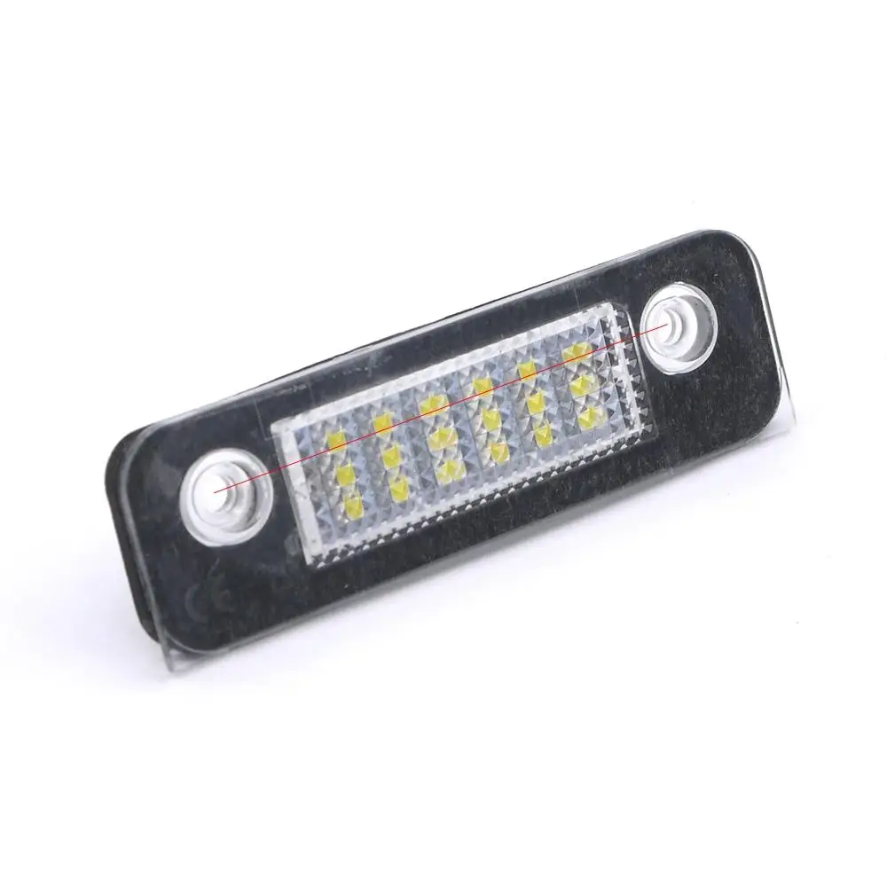 2 шт. 18-SMD светодиодный фонарь для номерного знака автомобиля, белый номер, без ошибок, номерные огни для Ford Fiesta Fusion Mondeo MK2 MK5 12V Стайлинг