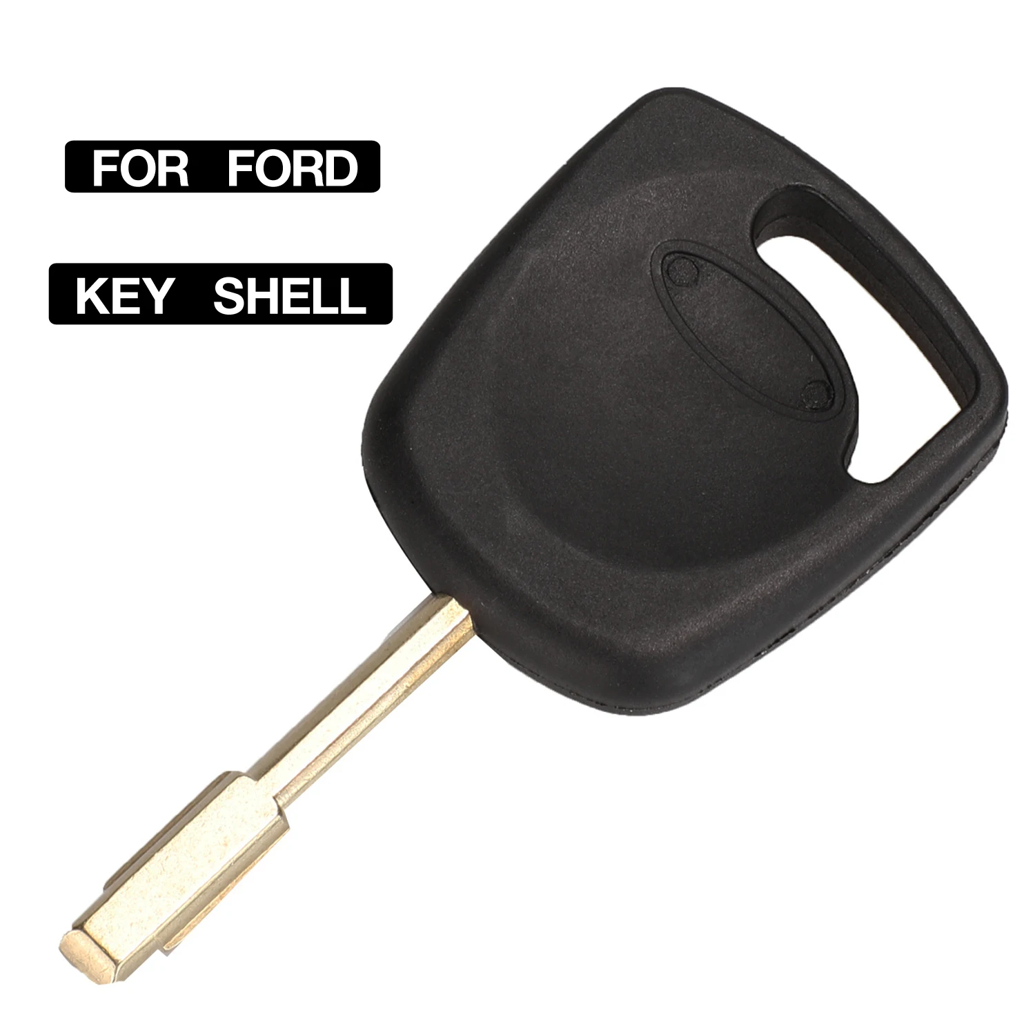 

jingyuqin Replace Transponder Uncut Blank Blade Car Key Shell For Ford Focus Mondeo KA For Jaguar XJ8 Transit Connect No Chip