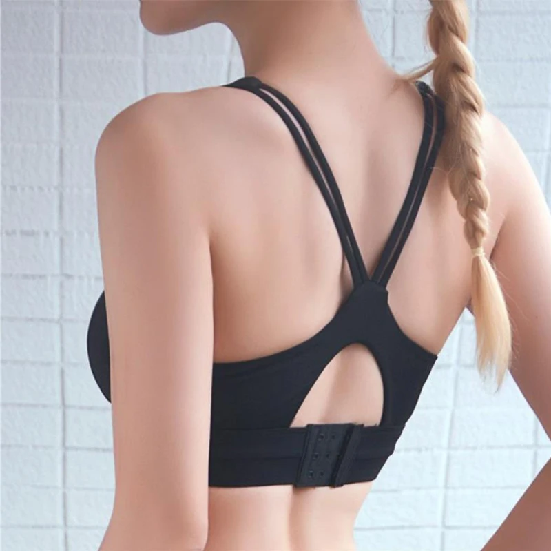 Спортивный бюстгальтер для женщин 2020 Женский однотонный укороченный топ йоги