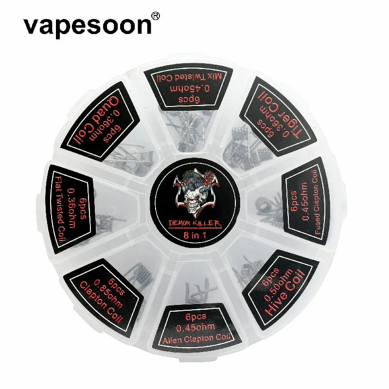 8 в 1 K A1 готовые катушки Alien Clapton Hive готовая катушка для электронной сигареты DIY RDA RTA