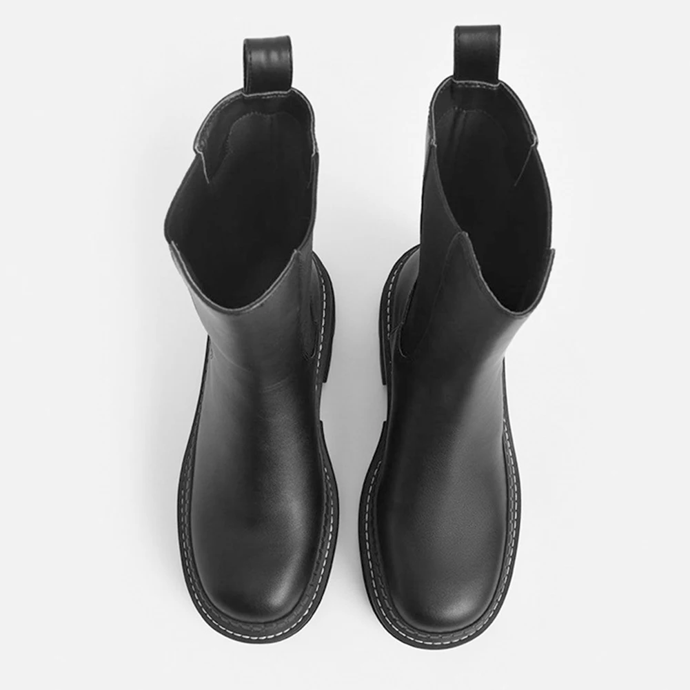 female motorcycle boots for women autumn winter med calf boots fashion platform chunky heel 2021 hot sale brand womens shoes free global shipping