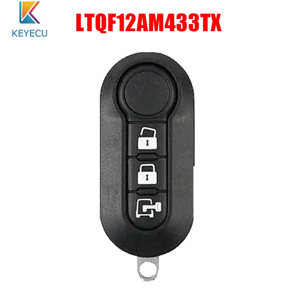 Дистанционный ключ-брелок KEYECU с 3 кнопками 434 МГц PCF7946A ID46 для Fiat 500 2012 2013 2014 2015 2016 2017