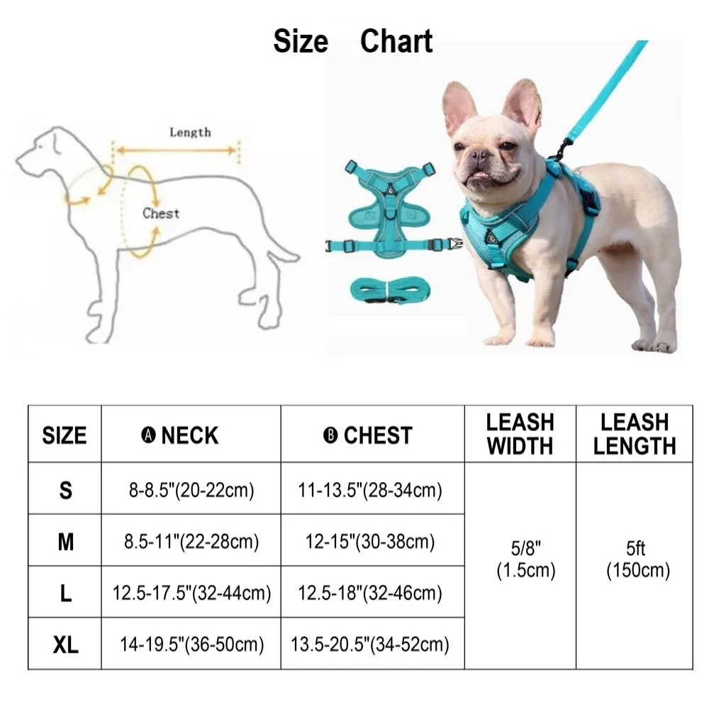 

Cat Dog Harness And Leash Set Small Dogs Collar Adjustable Puppy Mesh Vest French Bulldog Chihuahua Reflective Pet Supplies