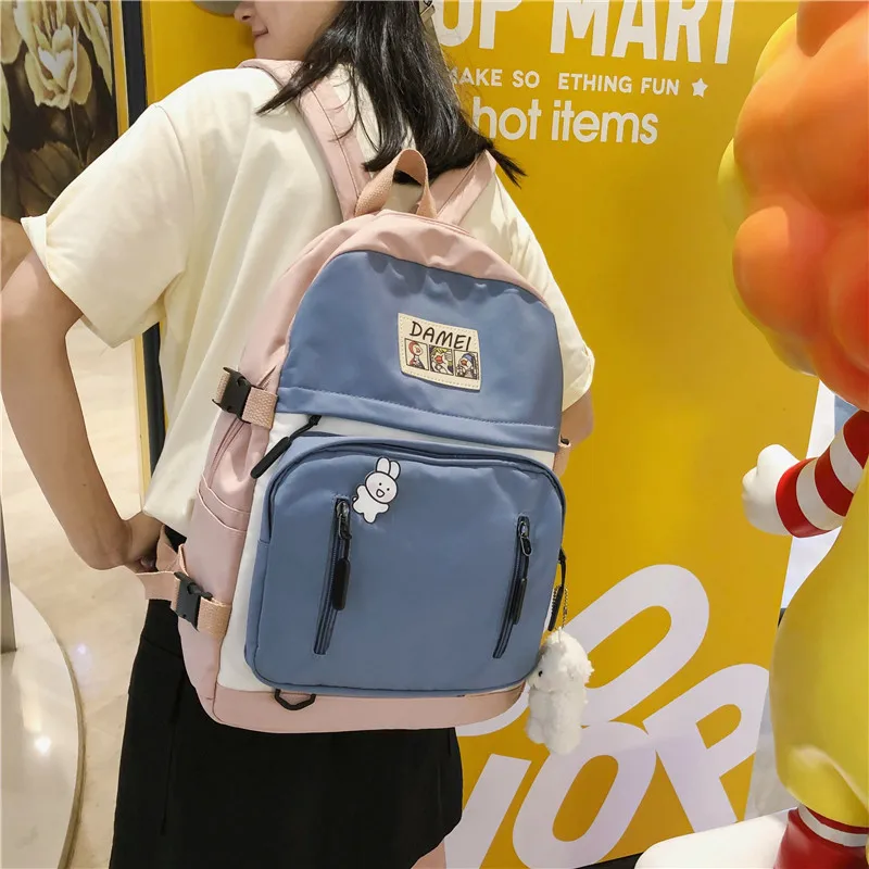 

Fashion Teenage Kids School Bag Women Girl Backpack Large Capacity Waterproof Child Schoolbag Children School Backpack Female