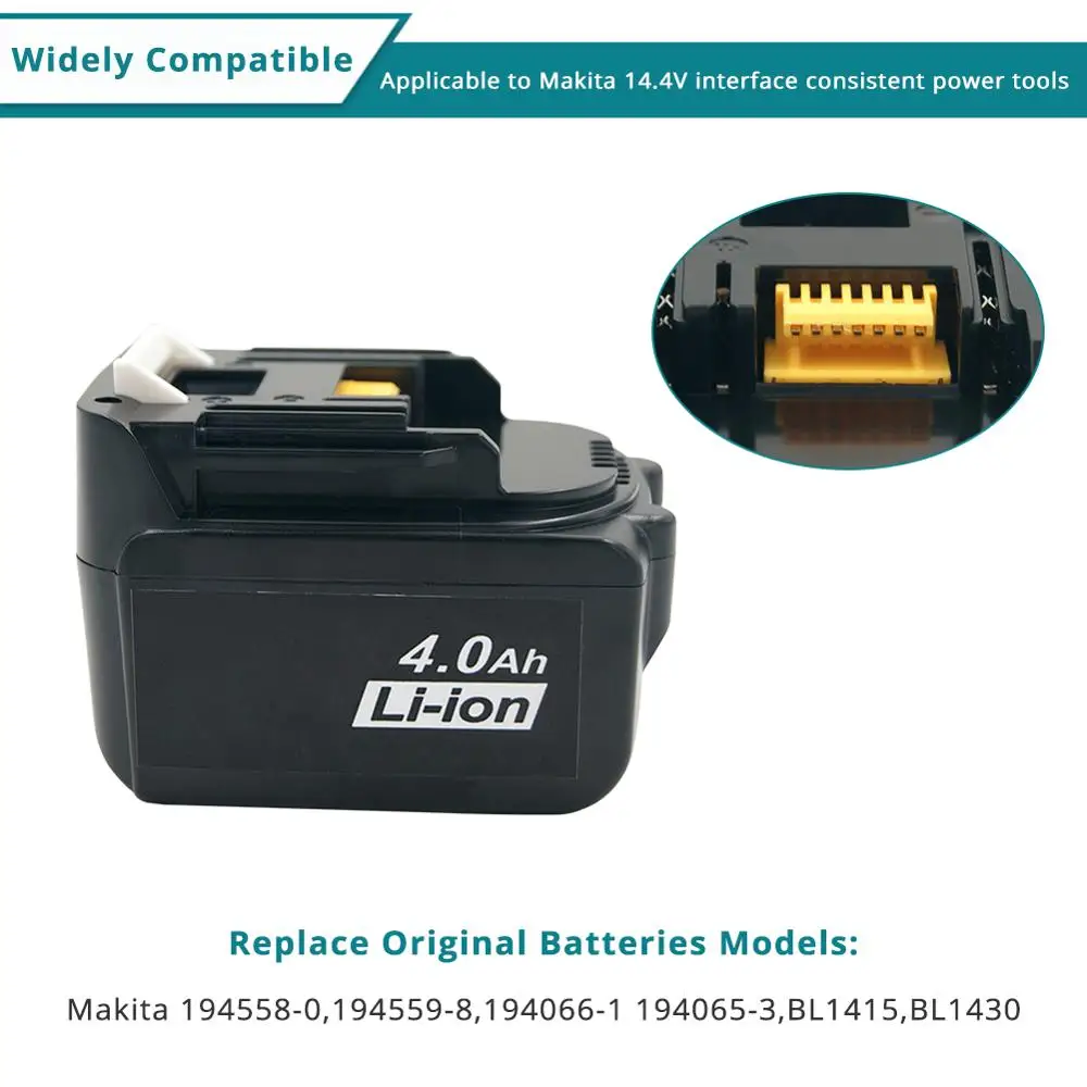 4000 мАч BL1440 14,4 В литиевая аккумуляторная батарея для Makita BL1430 BDA340 BDA341Z BDF343 электронные дрели светодиодный индикатор