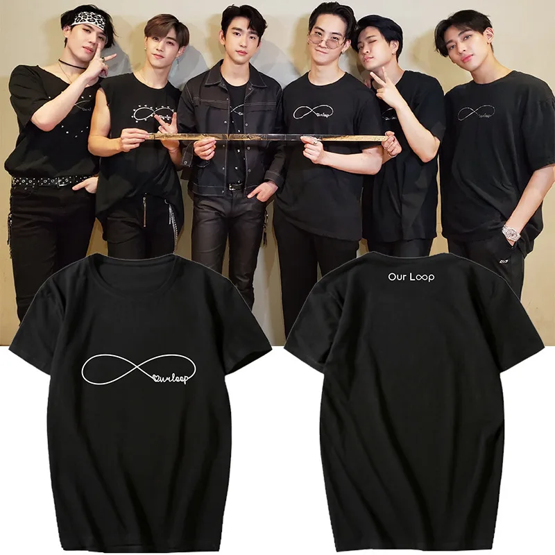 Футболка KPOP GOT7 Our Loop женская Повседневная футболка для выступлений концертов