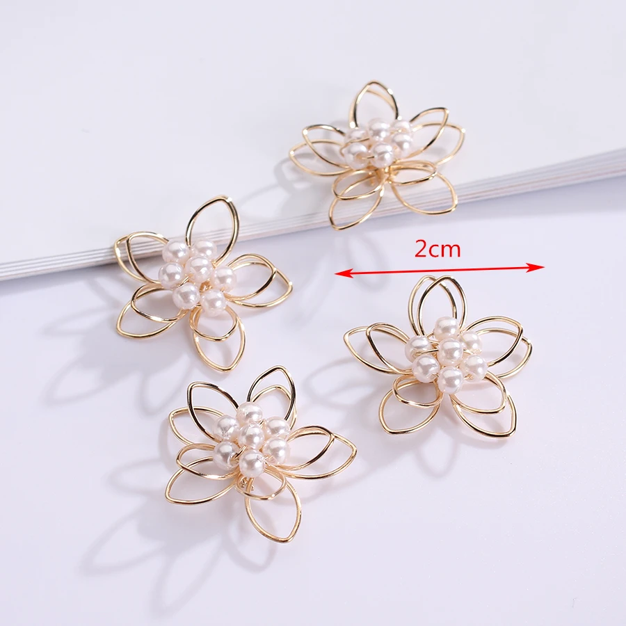 Позолоченные филигранные металлические цветы подвески соединители для