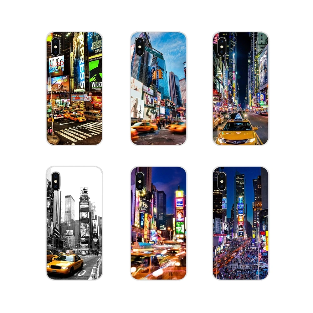 Нью Йорк Таймс площадь такси для huawei mate Honor 4C 5C 5X6X7 7A 7C 8 9 10 8C 8X20 Lite Pro прозрачные