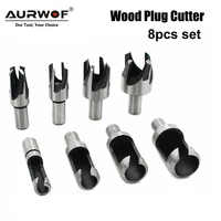 lavie 8pcs wood plug cutters set woodworking cutting tool wood drill bit claw cork drill for wood 58 12 38 14 inch db03011