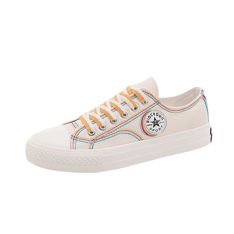 

High-Top Canvas Shoes Women Ulzzang All-match 2020 Summer Ins Fashion Sneakers Retro Casual Shoes Girls Gumshoe Beige Black Low