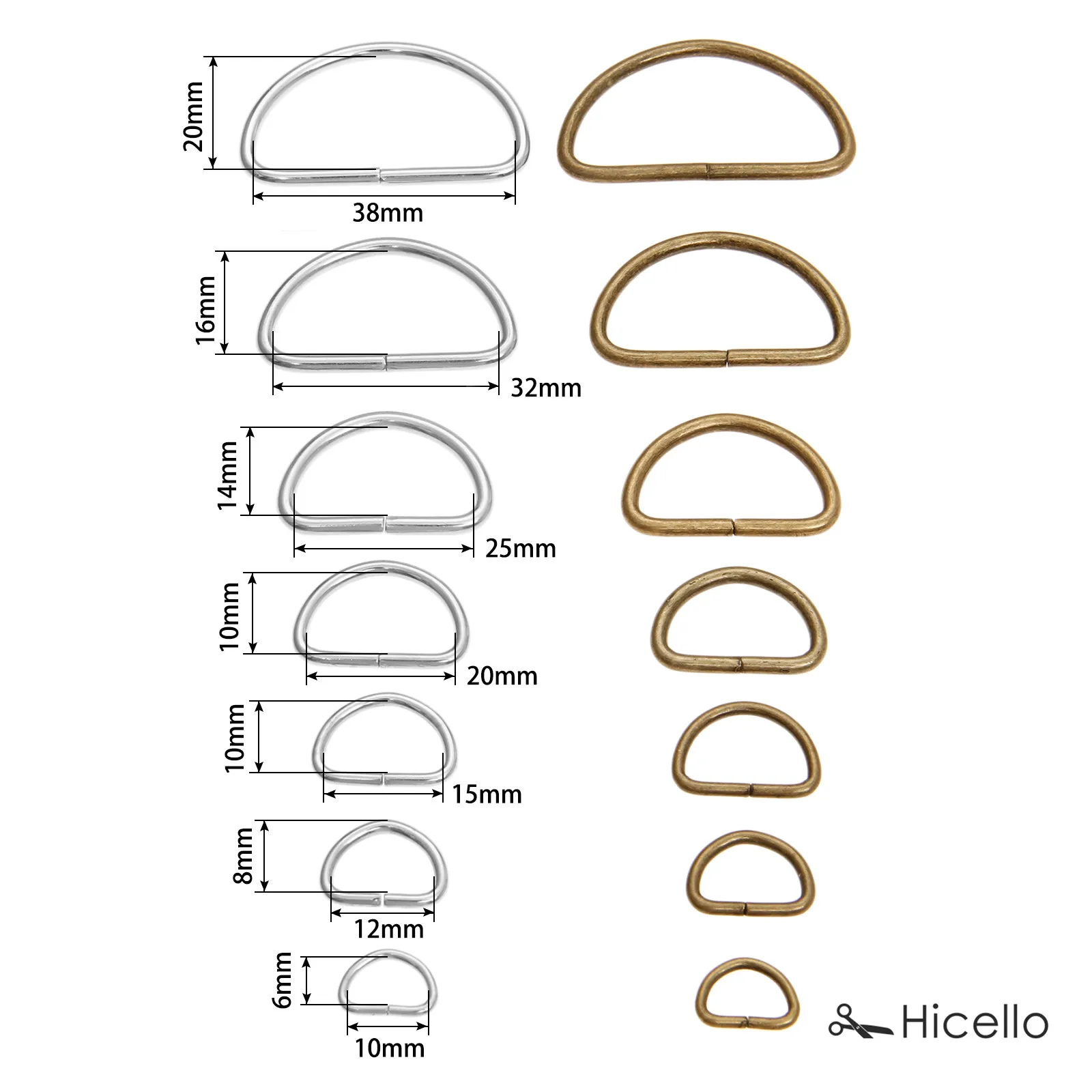 Металлические D образные кольца пряжки 20 шт./лот|ring buckle|d ring bucklegarment buckle |