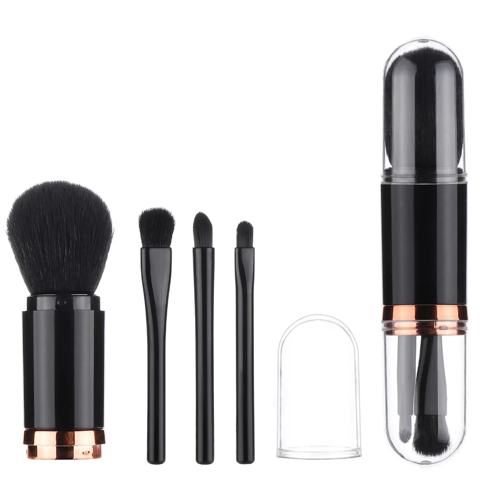 

Набор кистей для макияжа 4 в 1, синтетическая основа для макияжа, растушевка губ, тени для век, инструменты для макияжа, идеальный подарок для ...