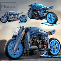 mailackers technical motorcycle car model building blocks moc city speed racing moto vehicles bricks toys for children boys gift