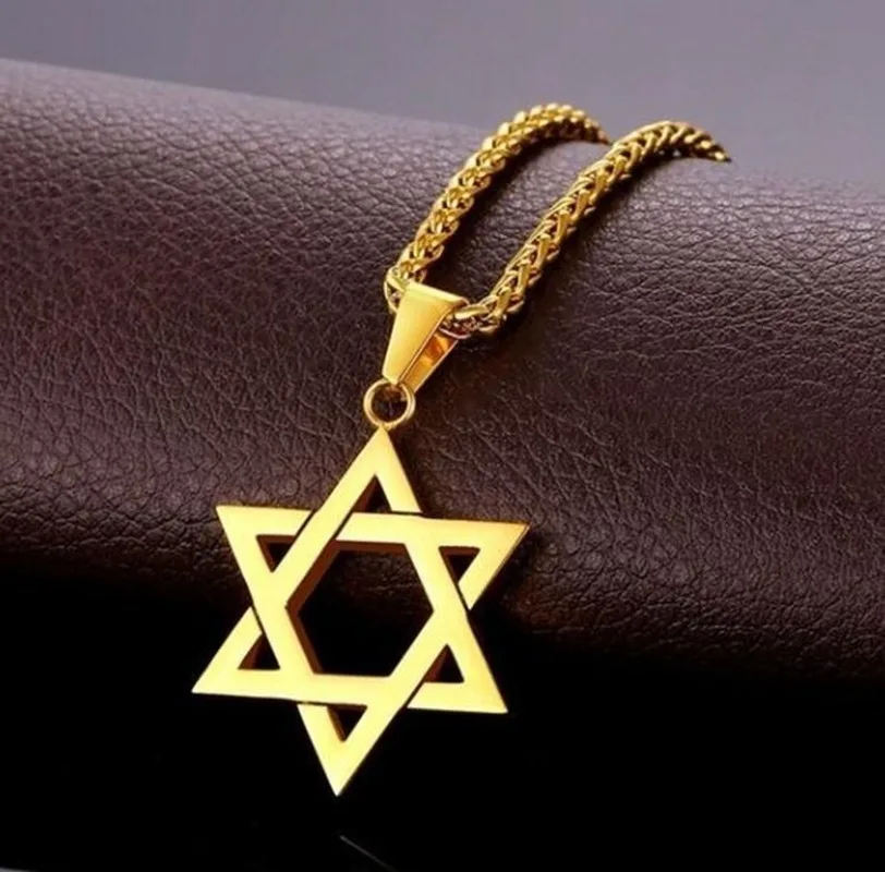 

Classic Mystery Mogen Star of David Pendant Necklace Israel Jewish Jewelry