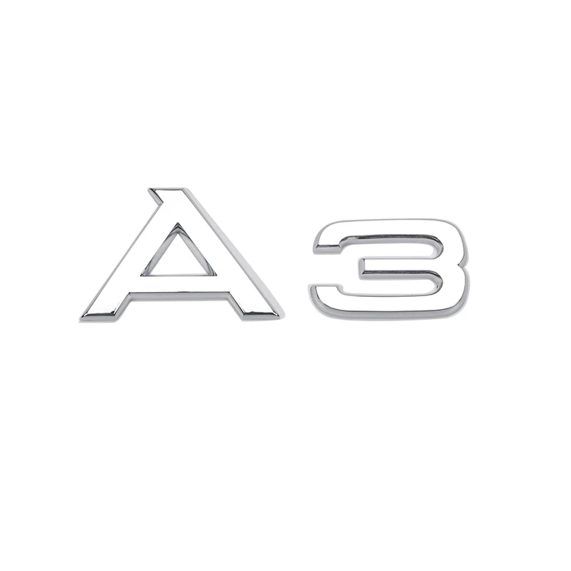 Автомобильная наклейка для A3 Серебряный abs пластик крыло багажник Авто Наклейка