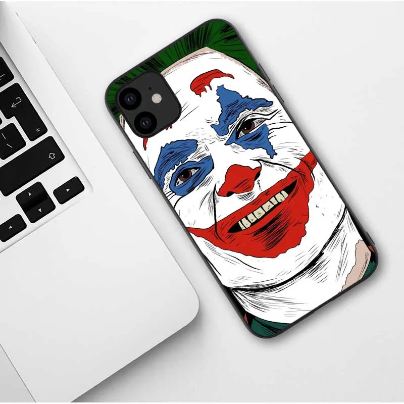 TPU Чехол Joker Horror Movie Joaquin Phoenix для iPhone 11 Pro Max X 7 8 Plus XR XS MAX Black - Цвет: TPU