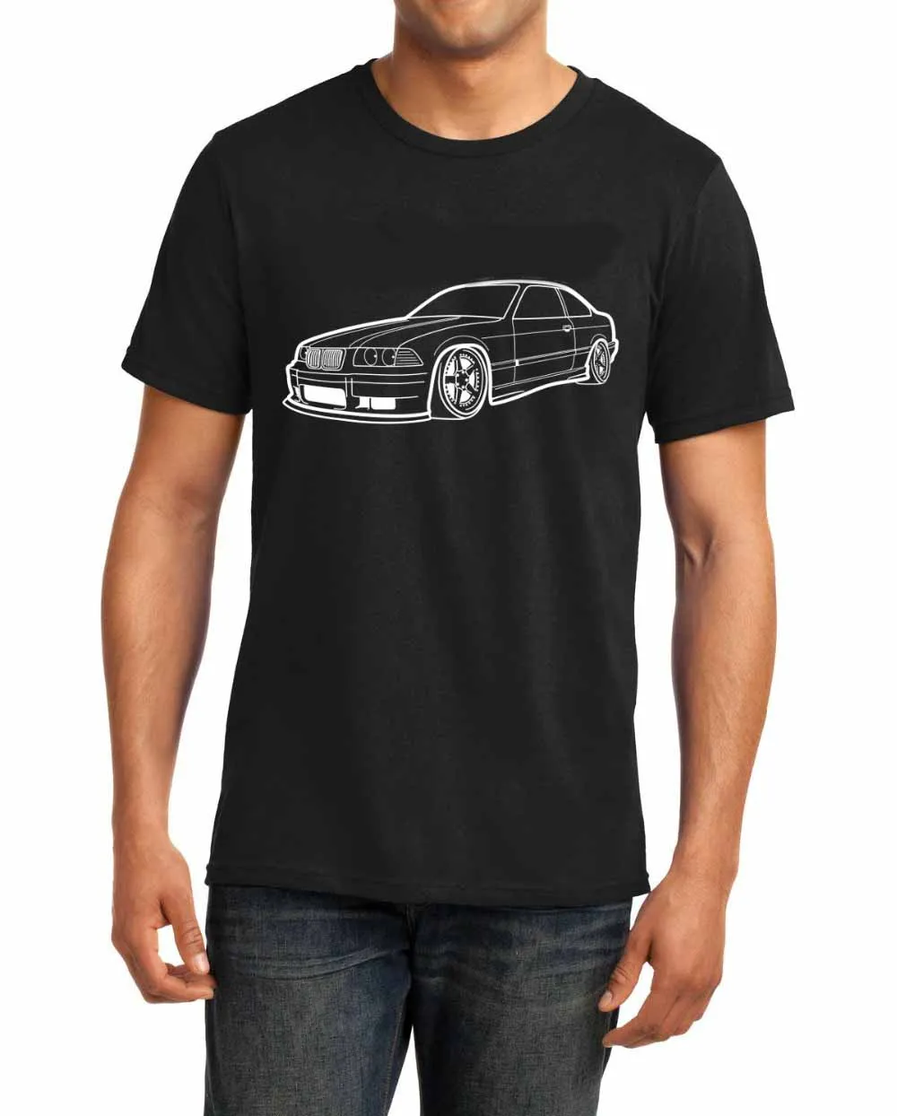 Германия автомобиля E36 Растровая печатная форма Футболка Евро фар купе средства