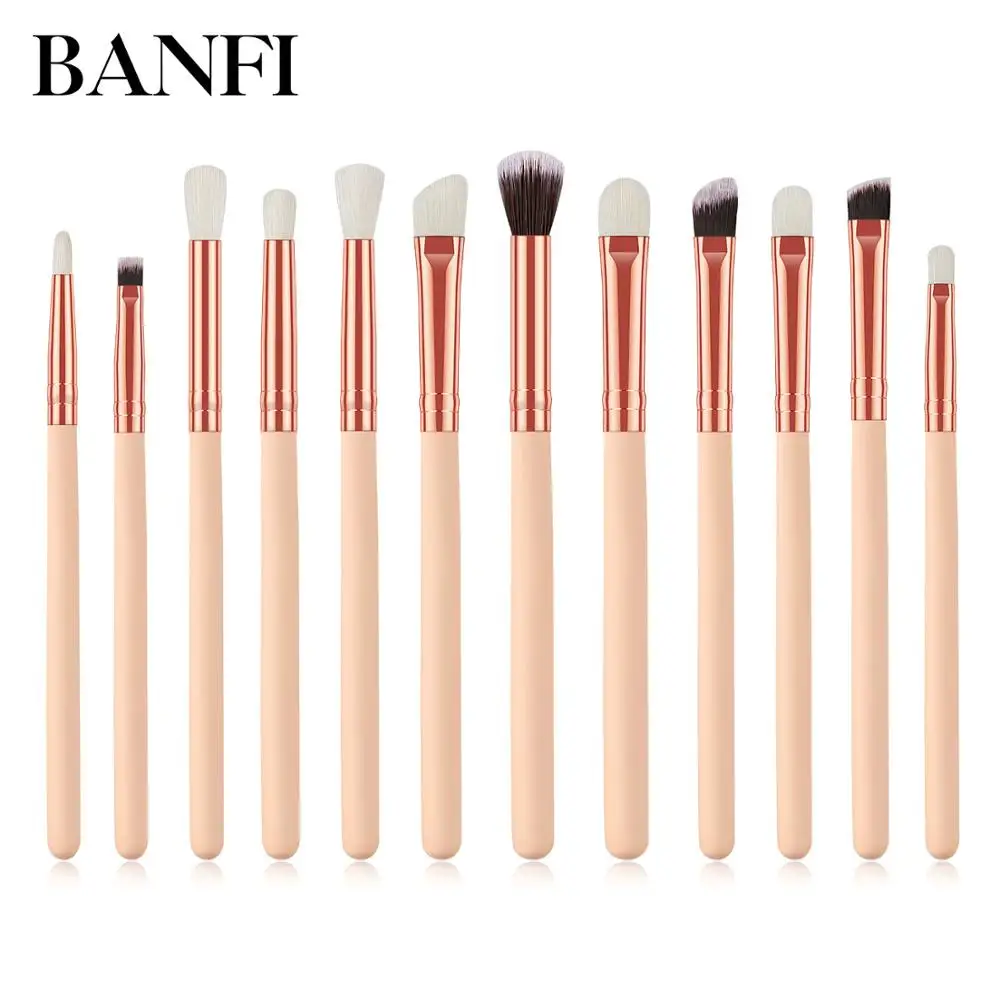 Набор кистей для теней век 12 шт. набор макияжа растушевки подводки помады кисти