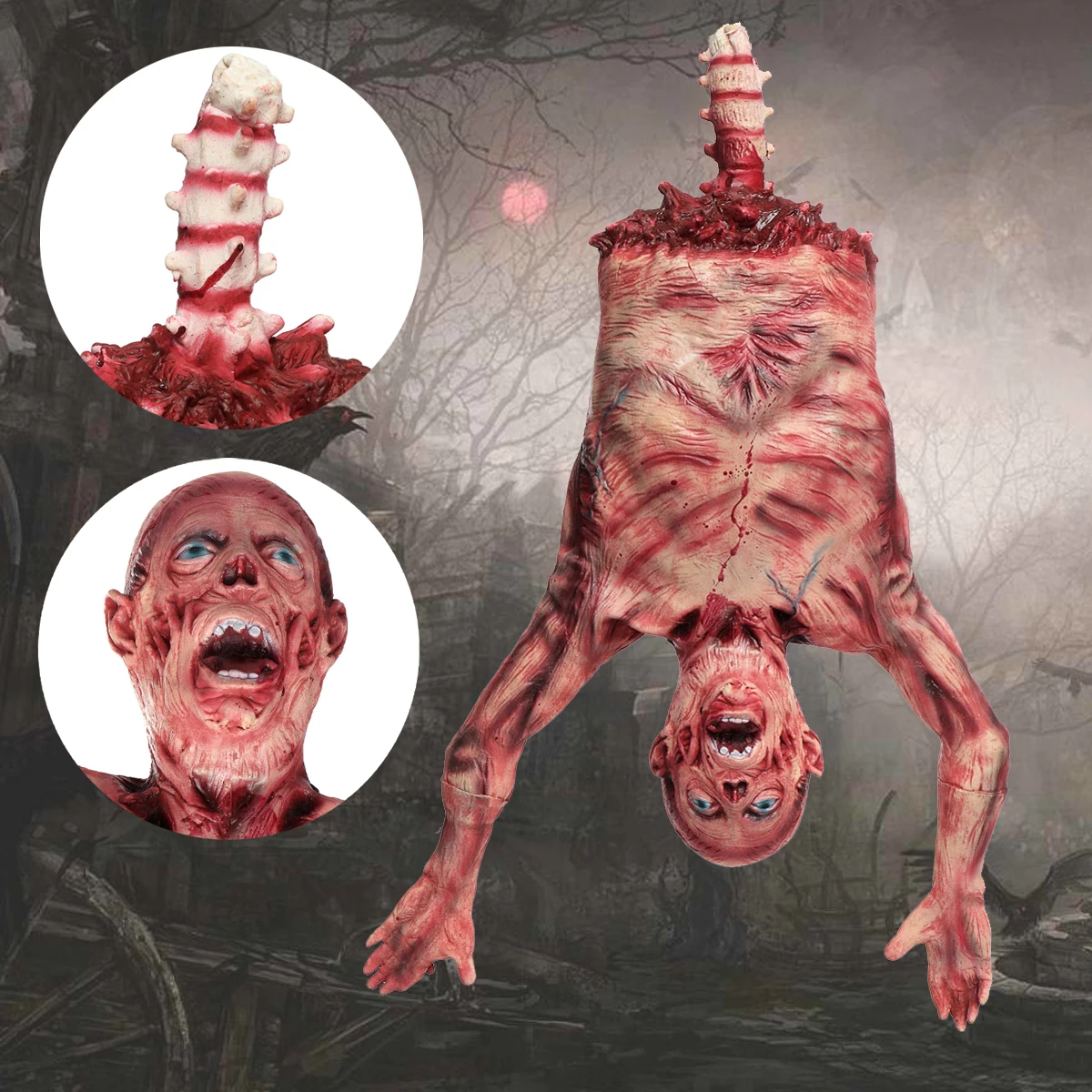 

Horror Halloween Ghost Decoration Toys Creepy Scary Ghost Prop Party Ornament Horror Bloody Body hanging Ghoul Haunted House Bar