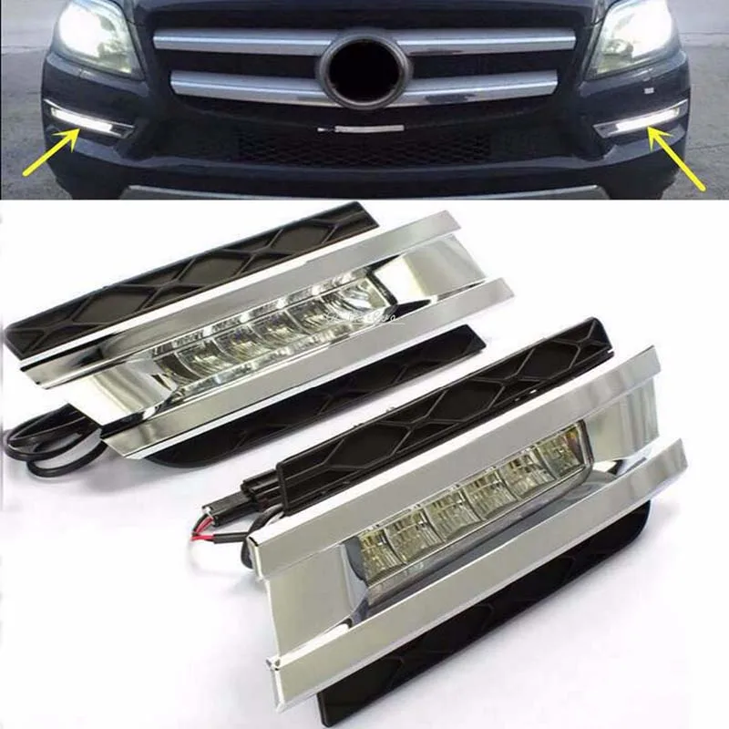 Автомобильный Стайлинг светодиод дневного света для mercedes benz gl gl350 gl400 gl450 gl500 x164 2006