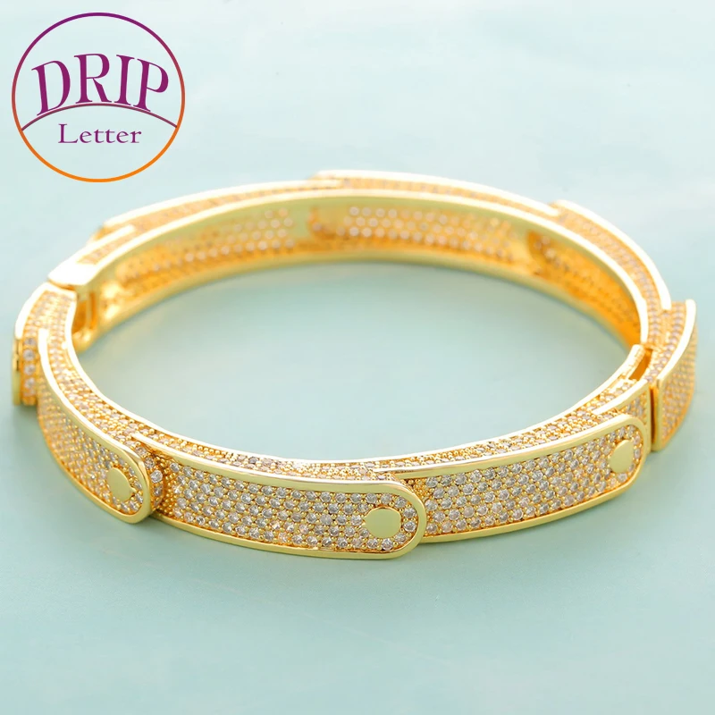 

Женский браслет в стиле хип-хоп с надписью «дрип»