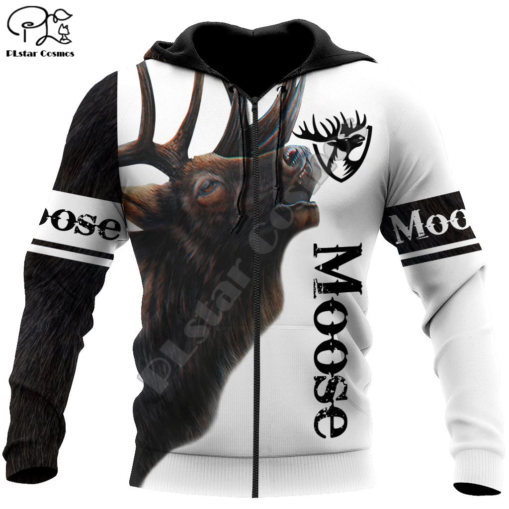 

PLstar Cosmos 3DPrint Newest Hunter Hunting Moose Animal Streetwear Long Sleeve Gift Men/Women Funny Hoodies/Sweatshirt/Zip R-35