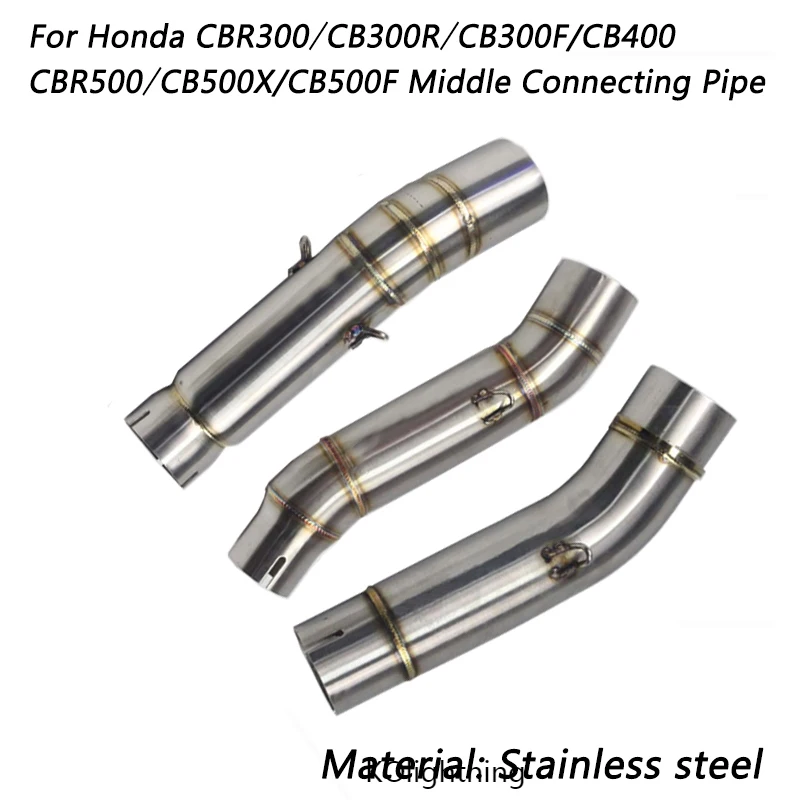 Для Honda CBR300 CB300R CB300F CB400 CBR500 CB500X CB500F мотоцикл Middile Соединительная труба выхлопная