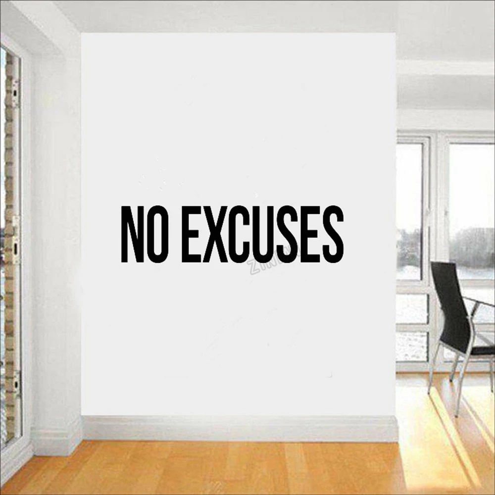 

Нет EXSCUSES надписи наклейки на стену для Гостиная виниловые наклейки на стены для офиса художественные настенные росписи Художественная нак...