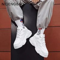mens sneakers platform all black white shoes breathable lace up fashion unisex chunky sneakers gym outdoor sport footwear man