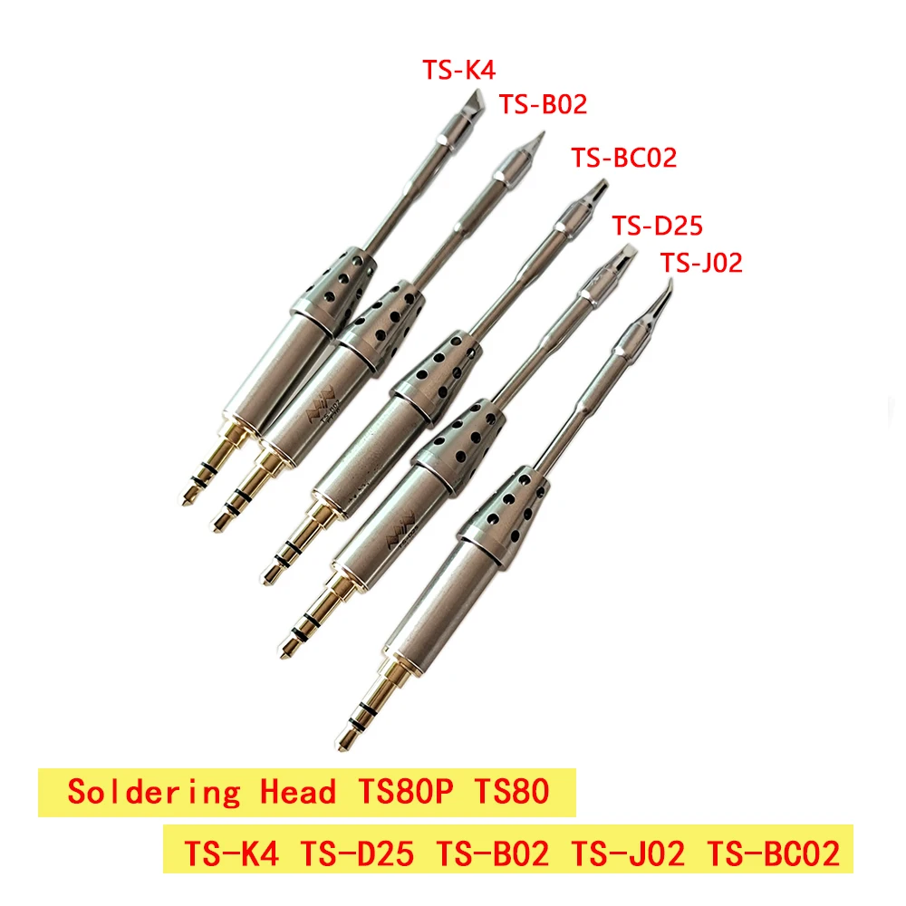 

TS-K4 TS-D25 TS-B02 TS-J02 TS-BC02 Original Soldering Head TS80P Replacement Solder Tip TS K4 D25 B02 BC02 J02 Solder Tools Set