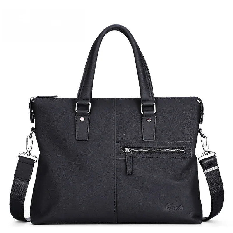 

Genuine leather men's handbag cowhide shoulder crossbody laptop messenger computer bag office for men's briefcase free shipping