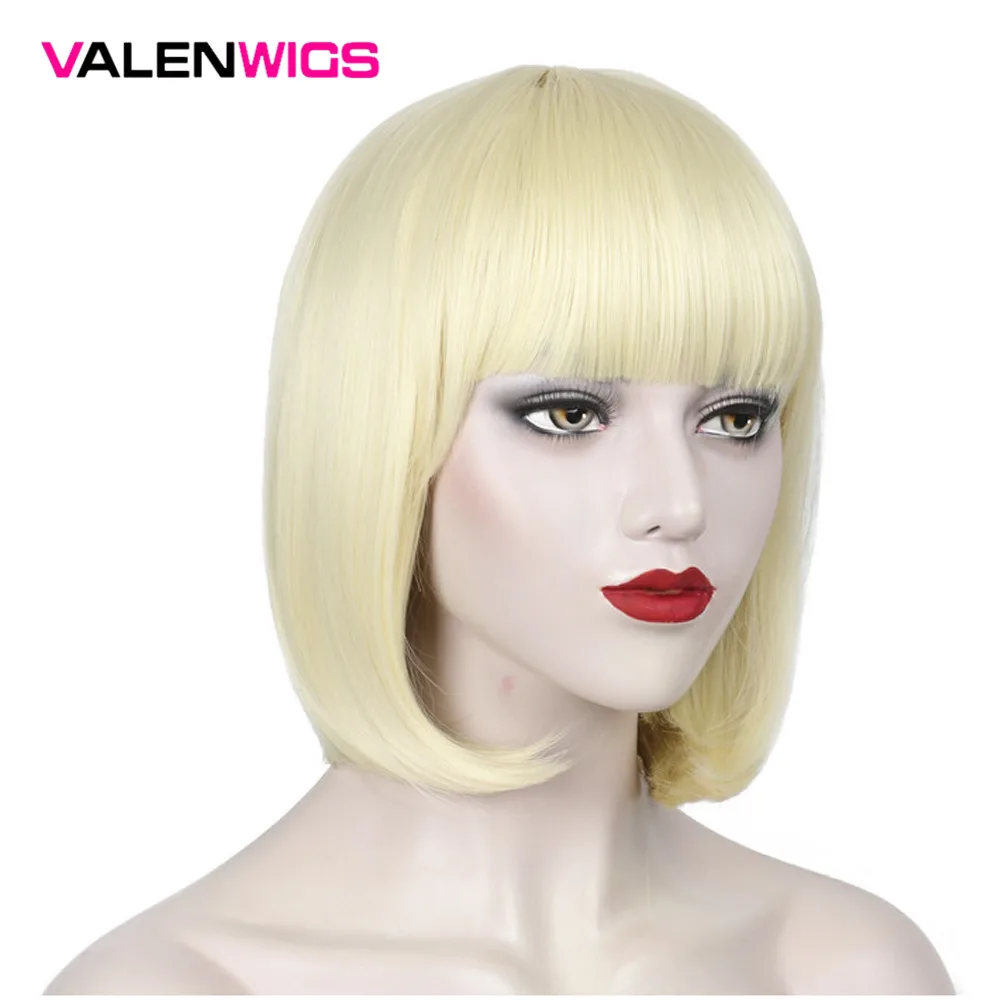 Парик Valenwigs с короткими синтетическими волосами парики светлый цвет прямые