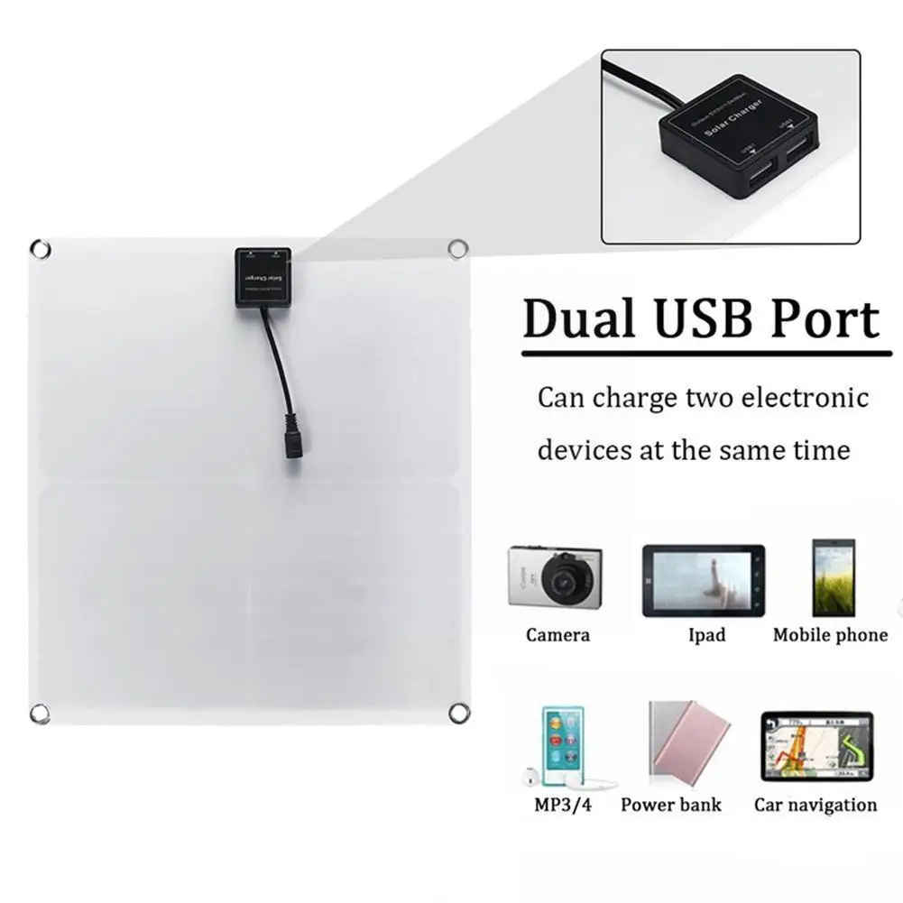 

Monocrystaline Solar Panel & Controller Kit 20W 18V Car Auto For 5V Devices Charge For RV Phones Accessories Batteries Boat Q6M0