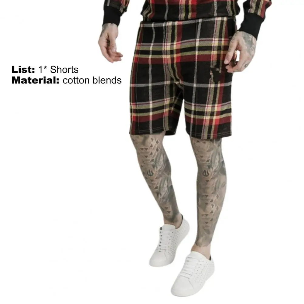 

Men's Casual Shorts Summer Plaid Hip Hop Short Pants Men Streetwear Male Fitness Joggers Track Bottoms Shorts Men