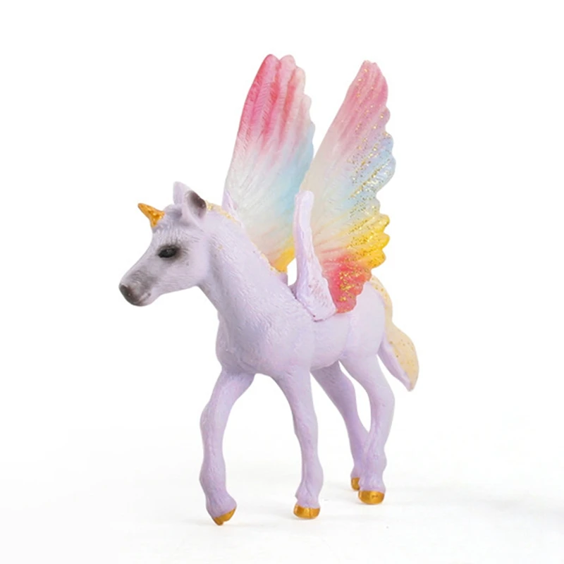 Кукла Пегас модель игрушки одноцветная единорога летающая фигурка лошади