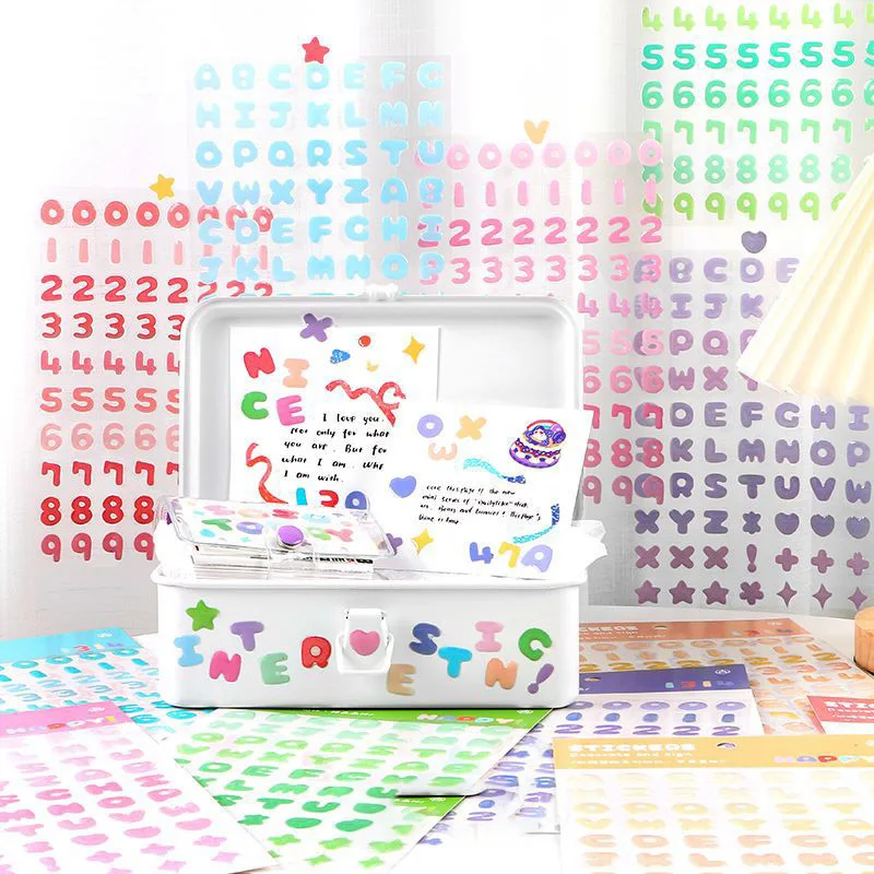 

Kawaii Fudge Alphanumeric Drop Glue Sticker DIY Scrapbook Calendar Stationery School Supplies Decoration Sticker