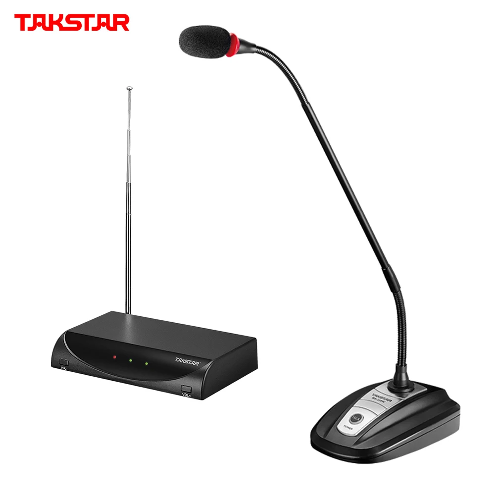 

TAKSTAR VHF Wireless Conference Microphone System with Tabletop Condenser Mic + Portable Receiver for Conference Broadcasting