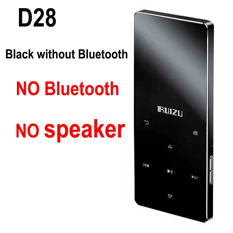 Black no Bluetooth Ruizu mp3-плеер аудио плеер электронная книга рекордер радио без потерь Музыкальный плеер Видео плеер часы - Цвет: Black no Bluetooth